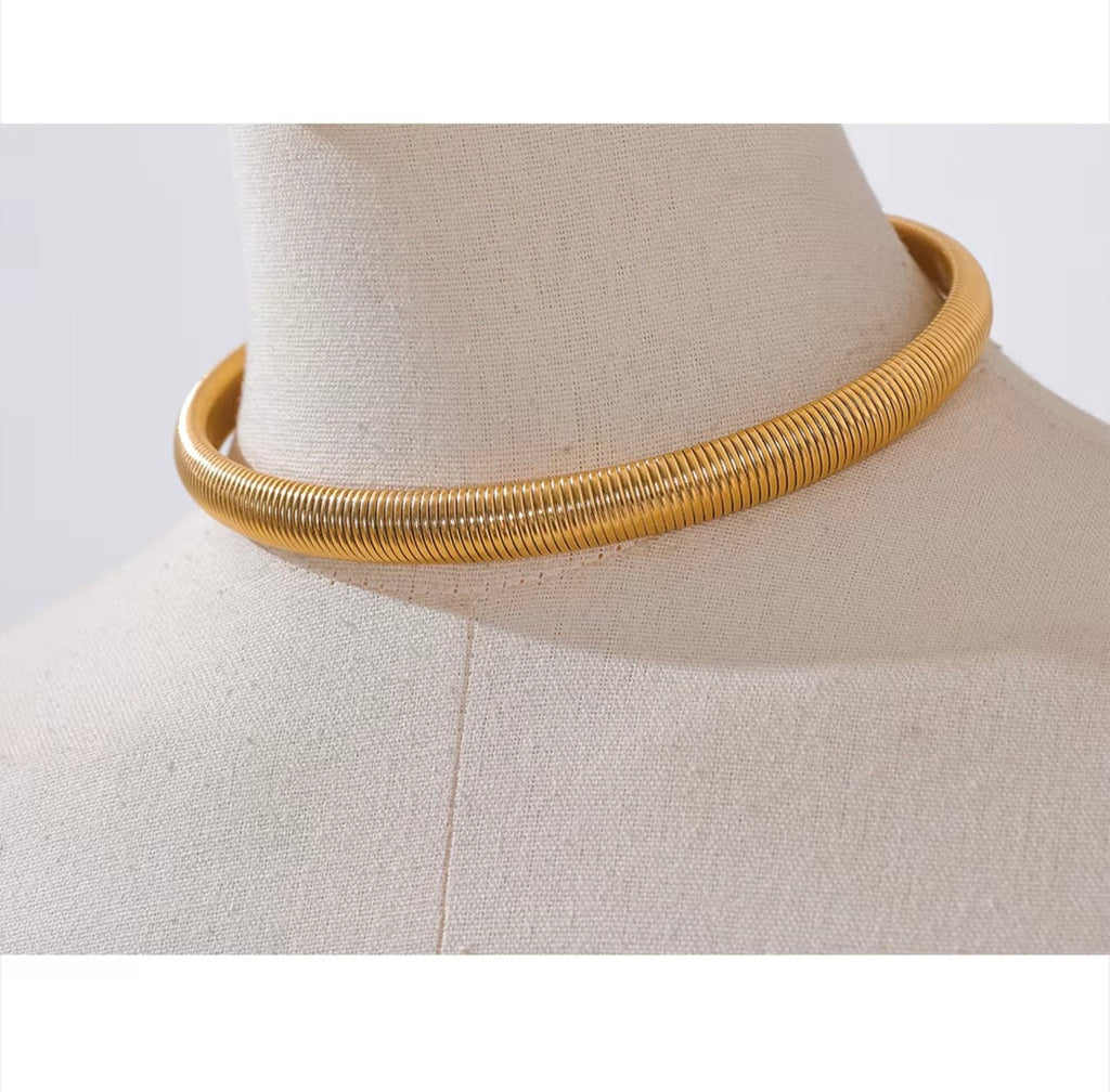 Silver and Gold plated Coil Choker