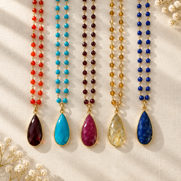 Teardrop Beaded Necklaces