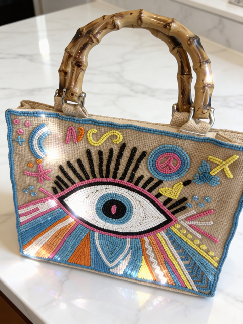 Evil Eye Beaded Bag