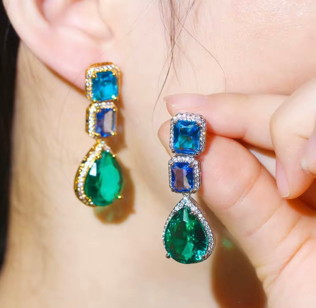Three Stones Brilli Brilli Earrings