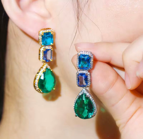 Three Stones Brilli Brilli Earrings