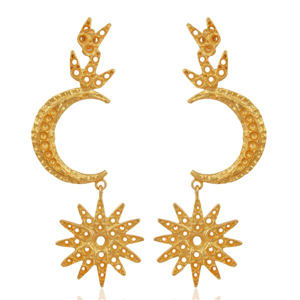 Indian traditional moon design earrings
