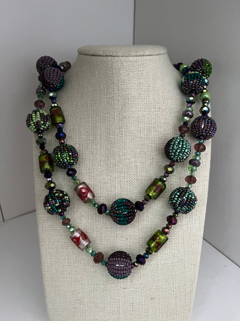 Doubled Beaded Necklace
